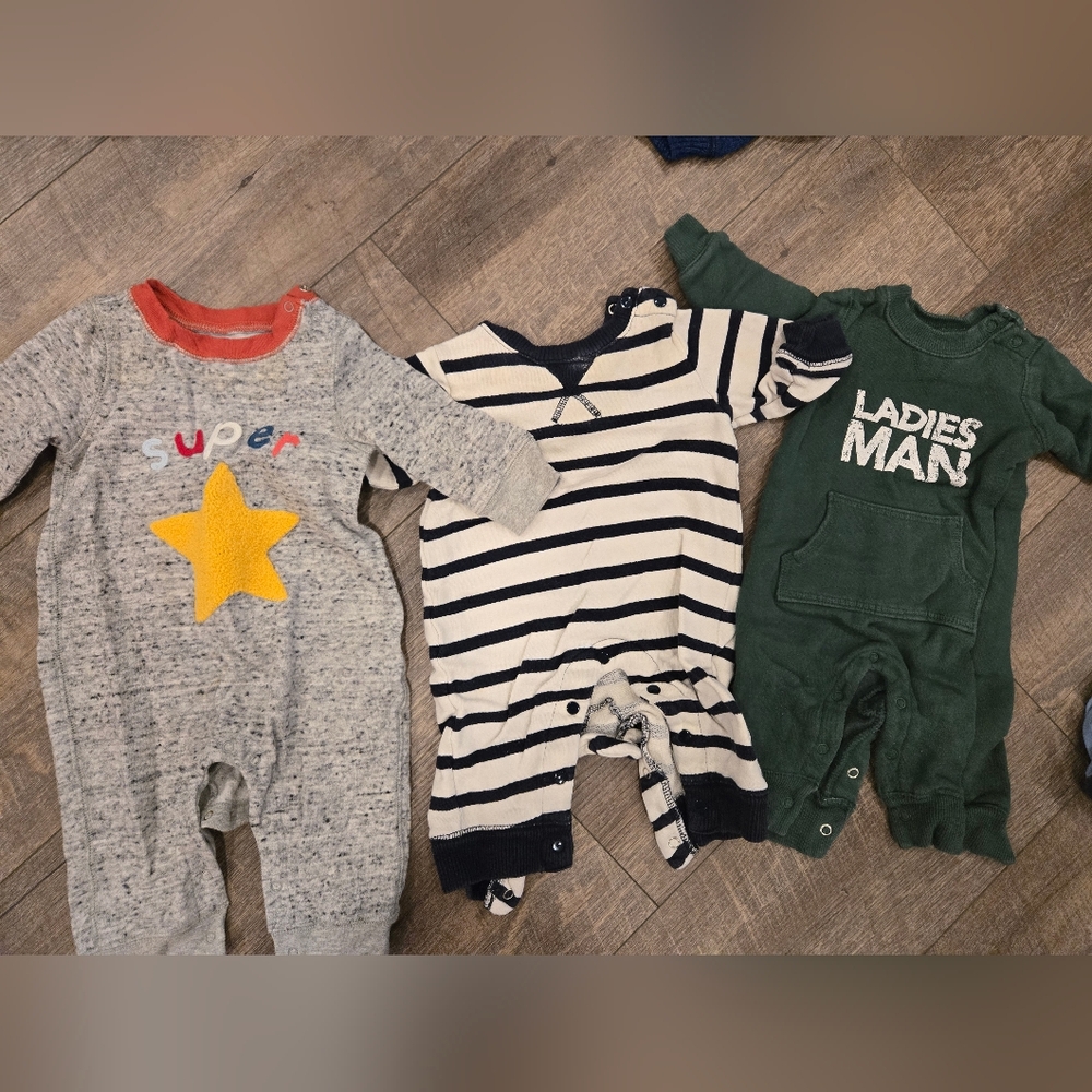GAP Navy and White Striped Kids Footie